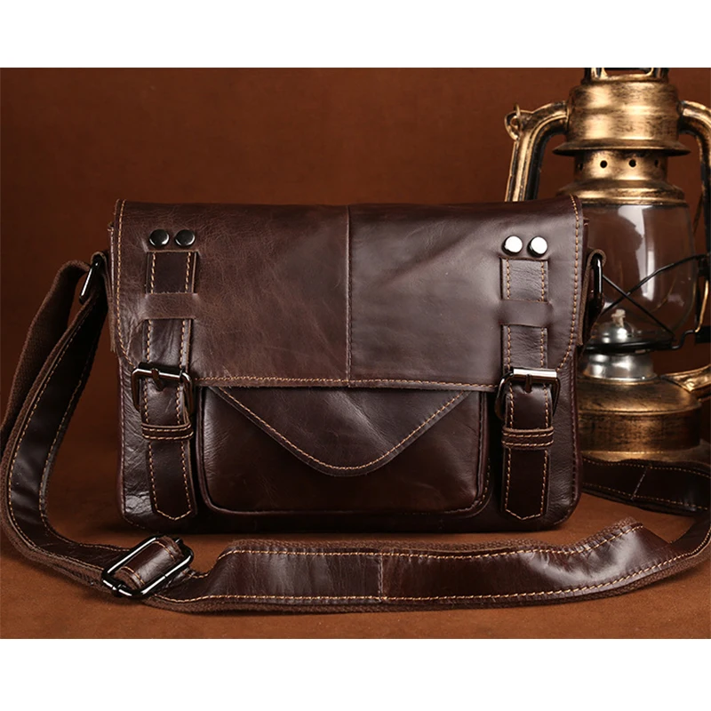 New Men Oil Wax Cowhide Genuine Leather Shoulder Bag Vintage Business Casual Satchel High Quality Brand Crossbody Messenger Bags
New Men Oil Wax Cowhide Genuine Leather Shoulder Bag Vintage Business Casual Satchel High Quality Brand Crossbody Messenger Bags