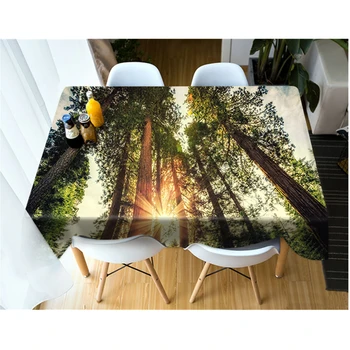 3D Tablecloth Outdoor Scenery Sunshine and Trees Pattern Washable Cotton Cloth Thicken Rectangular and Round Wedding Table Cloth 
3D Tablecloth Outdoor Scenery Sunshine and Trees Pattern Washable Cotton Cloth Thicken Rectangular and Round Wedding Table Cloth