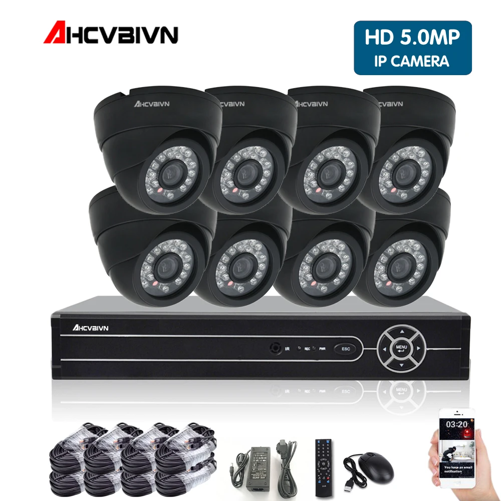 Plug and Play 5.0MP HD 8CH POE NVR 24 IR Day Night indoor Outdoor Waterproof Security POE IP Dome Cameras CCTV System
Plug and Play 5.0MP HD 8CH POE NVR 24 IR Day Night indoor Outdoor Waterproof Security POE IP Dome Cameras CCTV System