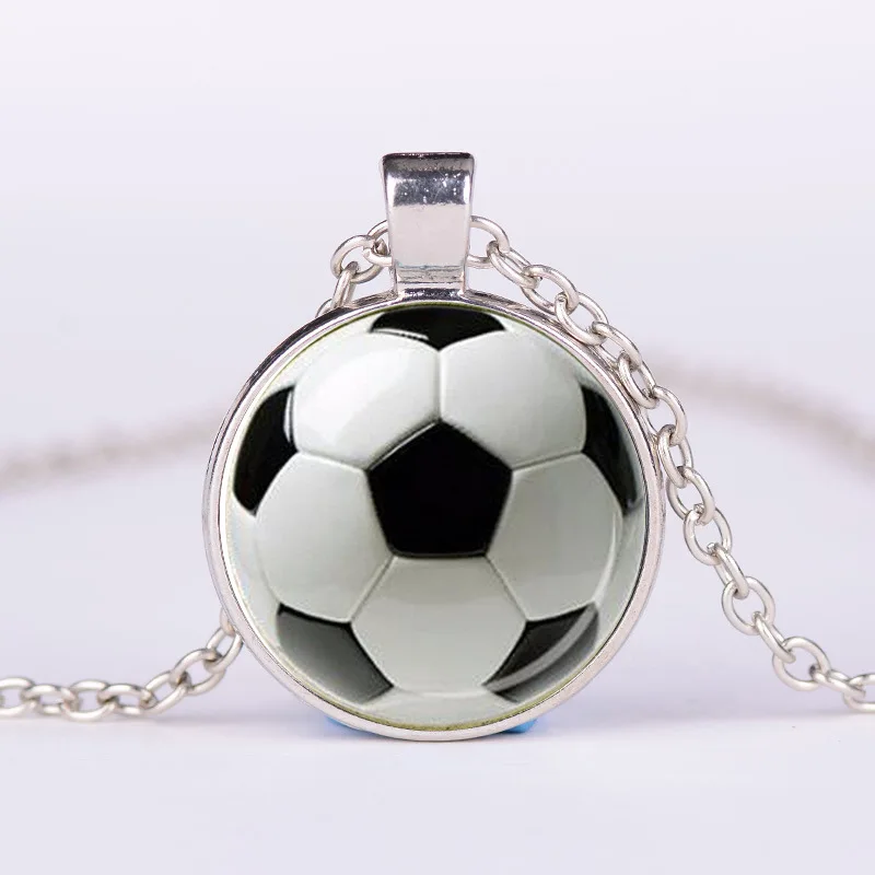 2017 Soccer Ball Pendant Black White Jewelry Football Player Necklaces Gift for Wholesale D024 | Украшения и аксессуары