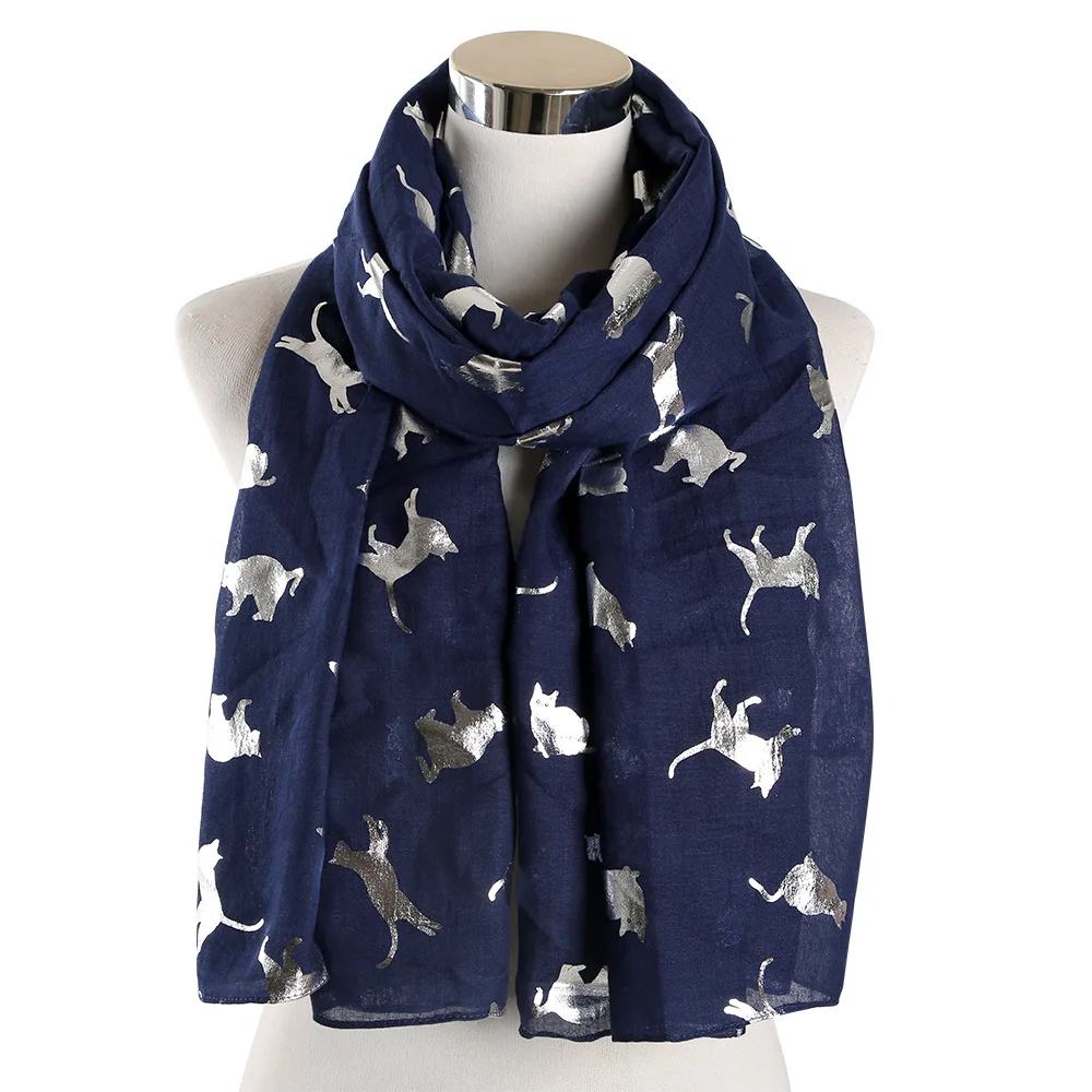 OLOME 2019 New Fashion White Kawaii Cat Print Scarf Wrap Female Ladies Shiny Navy Glitter Scarves Wrap Shawl For Women Stole
OLOME 2019 New Fashion White Kawaii Cat Print Scarf Wrap Female Ladies Shiny Navy Glitter Scarves Wrap Shawl For Women Stole