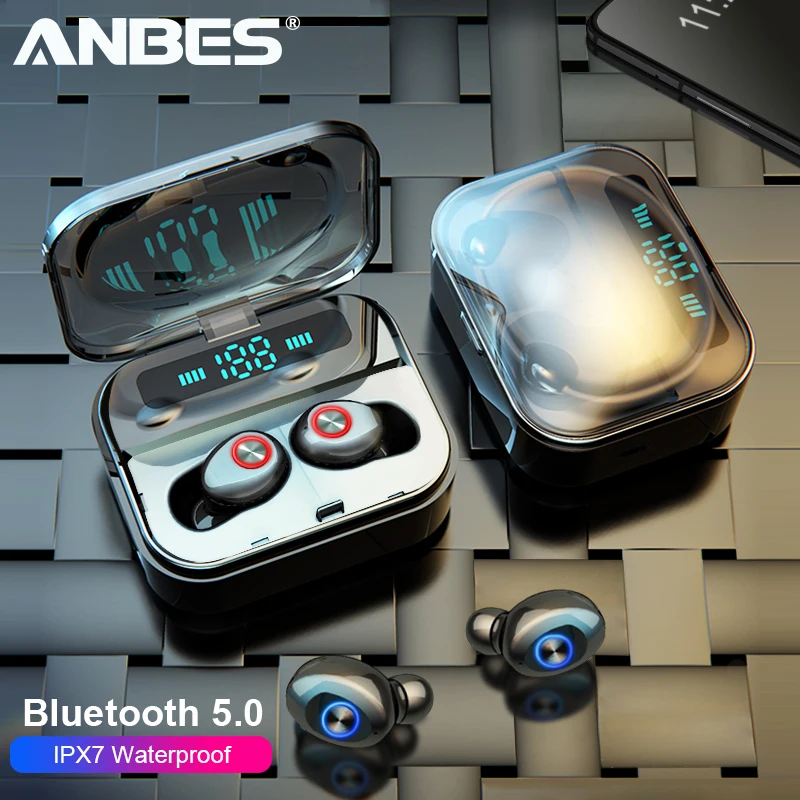 TWS V5.0 Bluetooth Earphone 9D True Stereo Wireless Headphones Earbuds Sport Headsets With LED Display For iphone Samsung Xiaomi
TWS V5.0 Bluetooth Earphone 9D True Stereo Wireless Headphones Earbuds Sport Headsets With LED Display For iphone Samsung Xiaomi