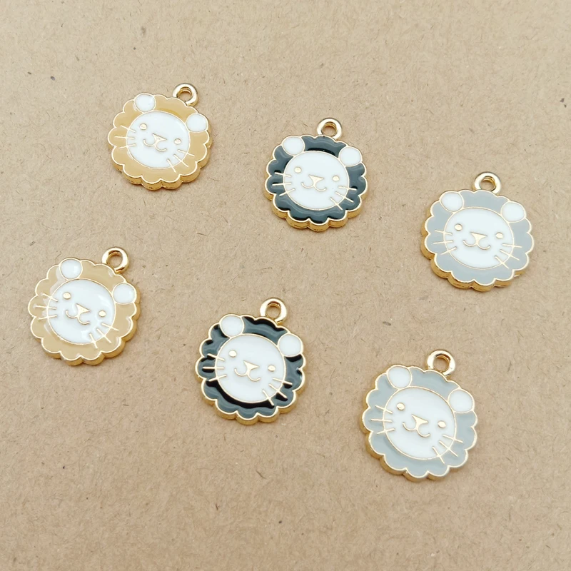 10pcs 15x17mm lion head charms enamel charm for jewelry making fashion earring pendant fashion charms
10pcs 15x17mm lion head charms enamel charm for jewelry making fashion earring pendant fashion charms