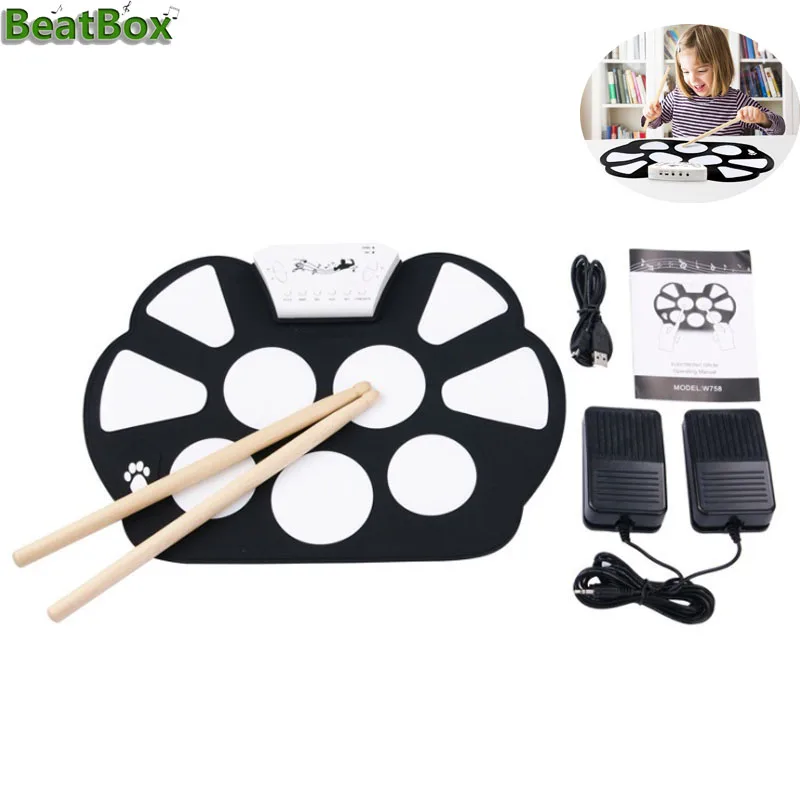 Portable Electronic Drum Folding Hand Roll Electronic Drum Folding Silicone Electric Drum Jazz Drum Early Childhood Gifts for K
Portable Electronic Drum Folding Hand Roll Electronic Drum Folding Silicone Electric Drum Jazz Drum Early Childhood Gifts for K