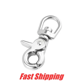 316 stainless steel rotating spring hook Outdoor diving surfing Webbing Bag Trigger Swivel Clasps boat Clips Snap Hooks Buckles