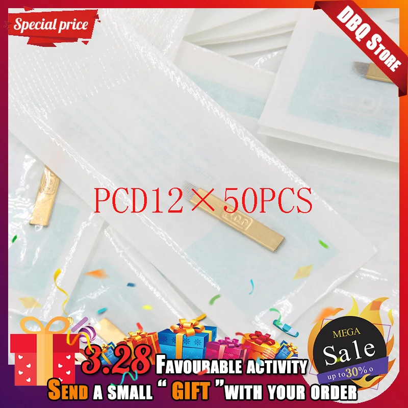 50pcs PCD 12 Pin Permanent Makeup Eyebrow Tatoo Blade Microblading Needles For 3D Embroidery Manual Tattoo Pen Machine NT12PCD
50pcs PCD 12 Pin Permanent Makeup Eyebrow Tatoo Blade Microblading Needles For 3D Embroidery Manual Tattoo Pen Machine NT12PCD