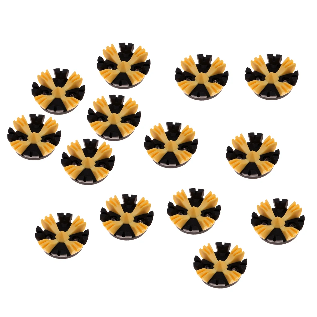 14pcs Soft Rubber Golf Shoe Spikes Cleats Metal Screw Thread Studs Replacement Golf Accessories for Old Worn Pikes
14pcs Soft Rubber Golf Shoe Spikes Cleats Metal Screw Thread Studs Replacement Golf Accessories for Old Worn Pikes