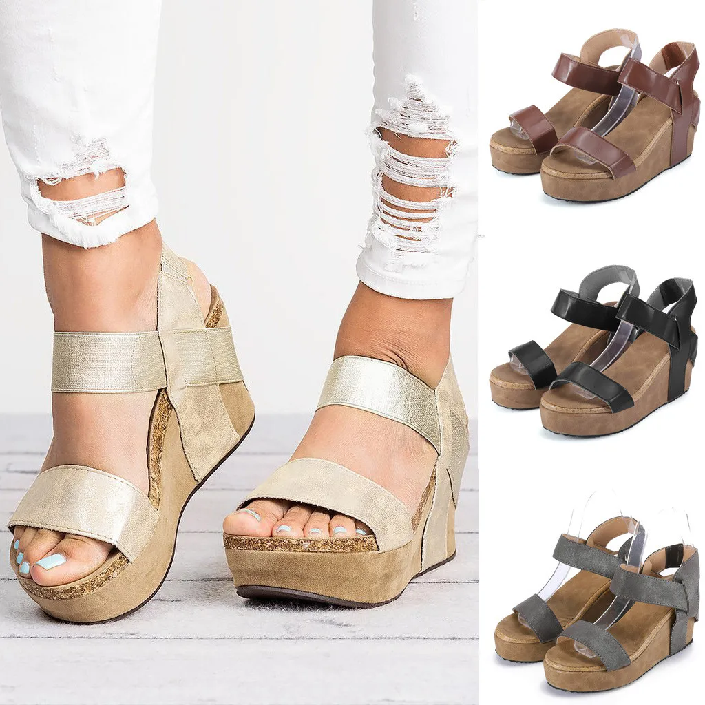 Fashion Women Sandals Open Toe Breathable Beach Sandals Rome Style Elastic Band Casual Wedges Summer Ladies Shoes Size 35-43 T9#
Fashion Women Sandals Open Toe Breathable Beach Sandals Rome Style Elastic Band Casual Wedges Summer Ladies Shoes Size 35-43 T9#