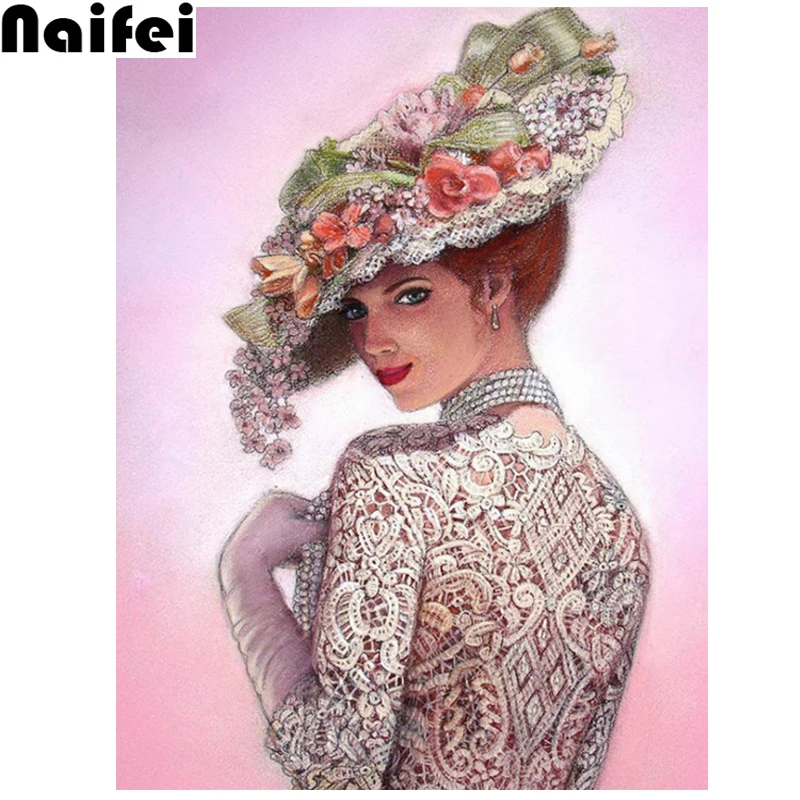 DIY Diamond Embroidery Lady hat woman Beauty Cross Stitch Mosaic diamond painting Needlework Full square Rhinestone Home decor
DIY Diamond Embroidery Lady hat woman Beauty Cross Stitch Mosaic diamond painting Needlework Full square Rhinestone Home decor