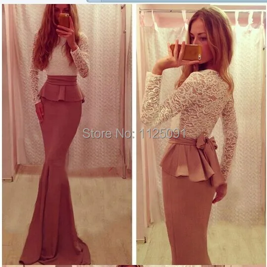 Bow Belt Fall Autumn Dress high quality Lace Bodycon Mermaid Evening Dress Long Party Dresses Custom Made
Bow Belt Fall Autumn Dress high quality Lace Bodycon Mermaid Evening Dress Long Party Dresses Custom Made