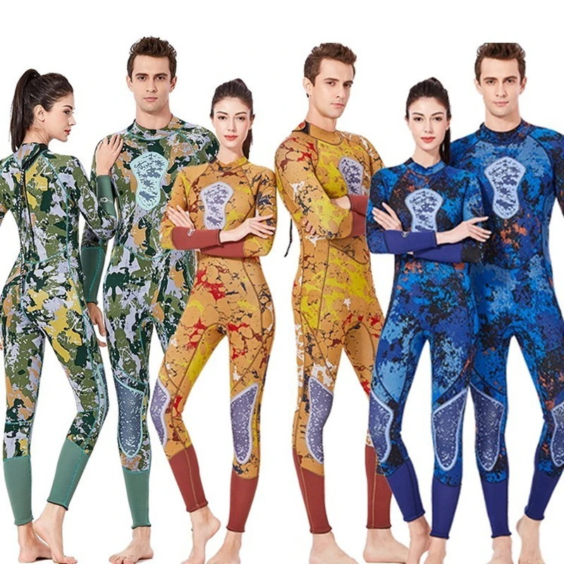 Wetsuit Women 3MM Neoprene Camouflage Resistant One-piece Swimsuit Couple Spearfishing Swimming Snorkeling Surfing Diving Suits
Wetsuit Women 3MM Neoprene Camouflage Resistant One-piece Swimsuit Couple Spearfishing Swimming Snorkeling Surfing Diving Suits
