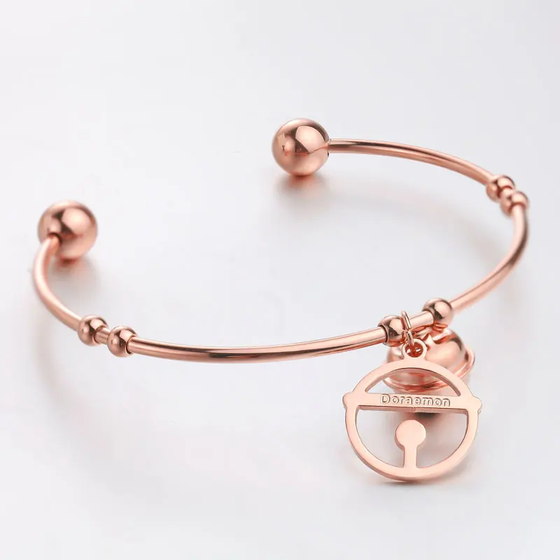 Top Quality 18KGP Rose Titanium Steel Doraemon Bangle Fashion Brand Bracelet for Women Free Shipping (GB137)
Top Quality 18KGP Rose Titanium Steel Doraemon Bangle Fashion Brand Bracelet for Women Free Shipping (GB137)