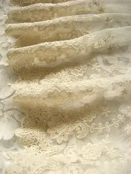 cream cotton embroidered mesh lace trim by the yard, embroidered floral lace10 yards/lot
cream cotton embroidered mesh lace trim by the yard, embroidered floral lace10 yards/lot