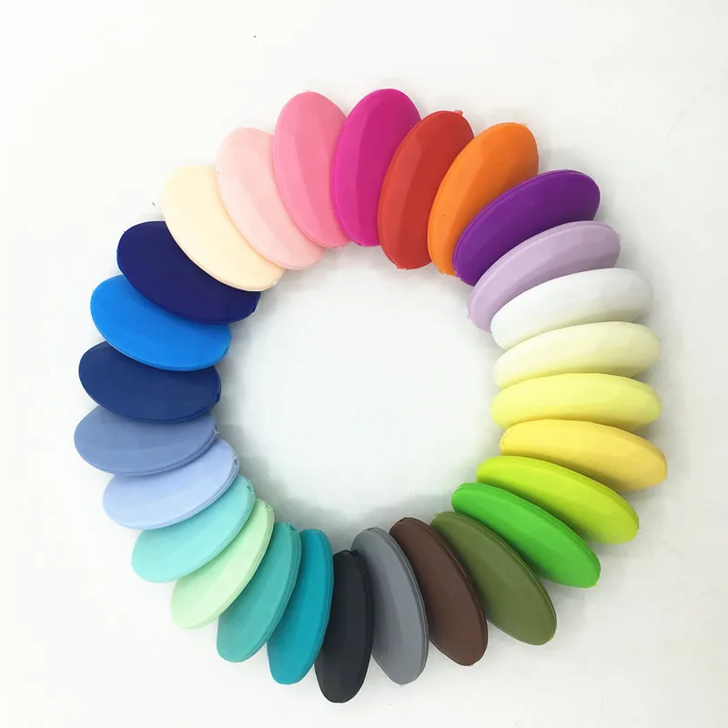 HOT Silicone Loose Beads For Silicone Necklace DIY Silicone Teething Necklace Silicone flat oval Bead For Baby Teether BPA Free
HOT Silicone Loose Beads For Silicone Necklace DIY Silicone Teething Necklace Silicone flat oval Bead For Baby Teether BPA Free