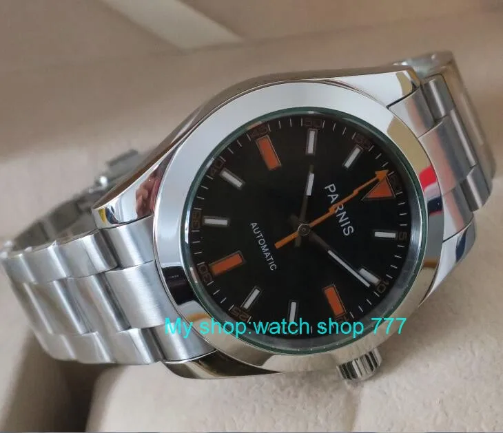 PARNIS 40mm black dial 21 jewels Automatic Self-Wind mechanical movement men's watch sapphire glass Lightning hand rnmg
PARNIS 40mm black dial 21 jewels Automatic Self-Wind mechanical movement men's watch sapphire glass Lightning hand rnmg