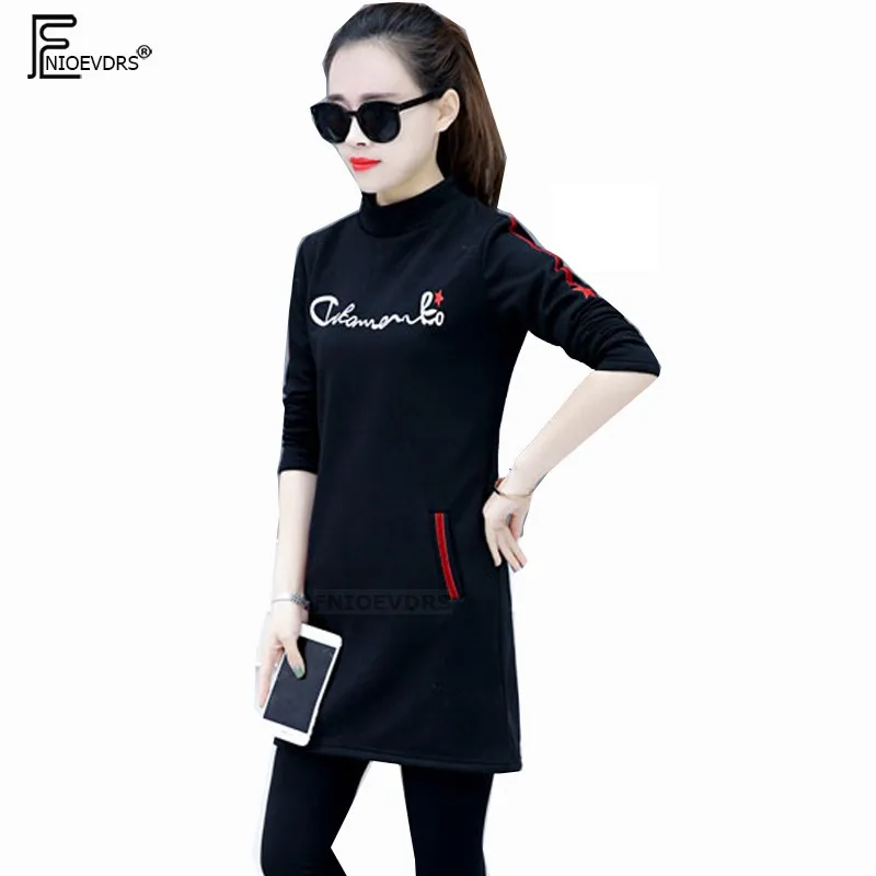 Autumn Winter Basic Mini Dresses Women Fashion Long Sleeve Pocket Hoodie Letter Hot Black Red Turtleneck Mini Tunic Dress 9219
Autumn Winter Basic Mini Dresses Women Fashion Long Sleeve Pocket Hoodie Letter Hot Black Red Turtleneck Mini Tunic Dress 9219