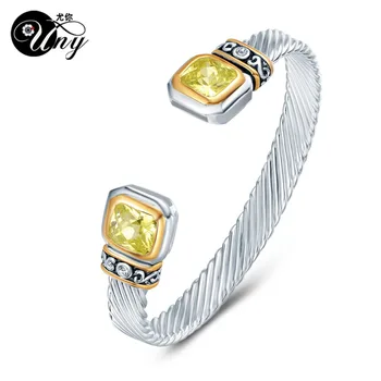 UNY Bracelet Flat cable Wire Bangle Designer Brand inspired jewelry CZ Antique Bangles Elegant Christmas Gift Free Ship Bracelet
UNY Bracelet Flat cable Wire Bangle Designer Brand inspired jewelry CZ Antique Bangles Elegant Christmas Gift Free Ship Bracelet