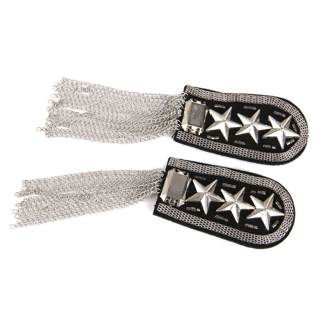 Practical Boutique 1 Pair Military Star Tassel Link Chain Epaulet Shoulder Badge, Silber
Practical Boutique 1 Pair Military Star Tassel Link Chain Epaulet Shoulder Badge, Silber