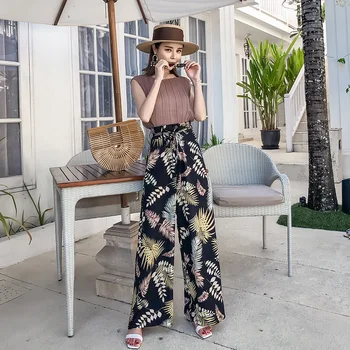 2019 Women Spring And Summer Bohemia Loose High Waist Flower Retro Breeze Broad Legged Pants Female Chiffon Pants
2019 Women Spring And Summer Bohemia Loose High Waist Flower Retro Breeze Broad Legged Pants Female Chiffon Pants