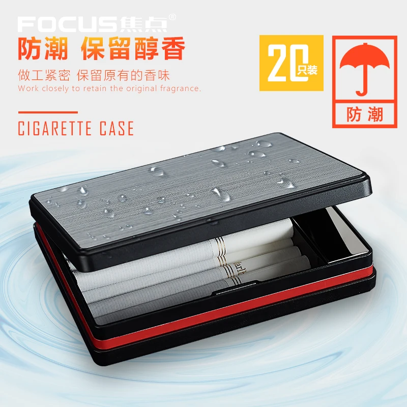 FOCUS Cigarette box Lighters windproof Lighter Tobacco Holder Case Plasma Arc Lighter Luxury Smoke Gifts for Men
FOCUS Cigarette box Lighters windproof Lighter Tobacco Holder Case Plasma Arc Lighter Luxury Smoke Gifts for Men