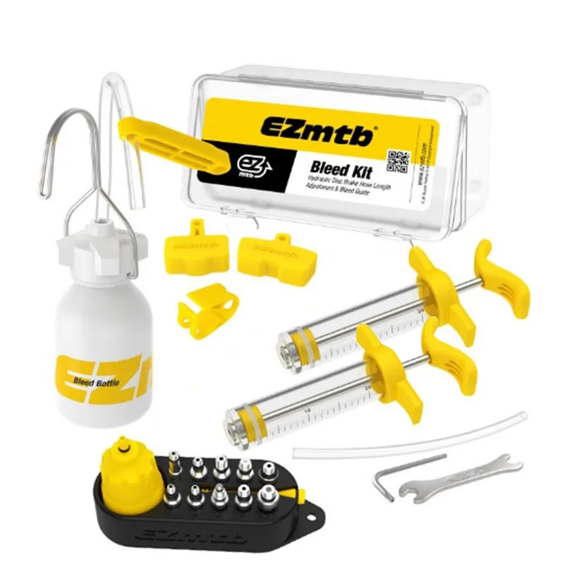 EZmtb Bike Hydraulic Disc Brake Bleed Tool Bleeder Kit MTB Road Bike Brake Bleeding Kit Bike Mineral Oil Fluid Set Metal Adapter
EZmtb Bike Hydraulic Disc Brake Bleed Tool Bleeder Kit MTB Road Bike Brake Bleeding Kit Bike Mineral Oil Fluid Set Metal Adapter