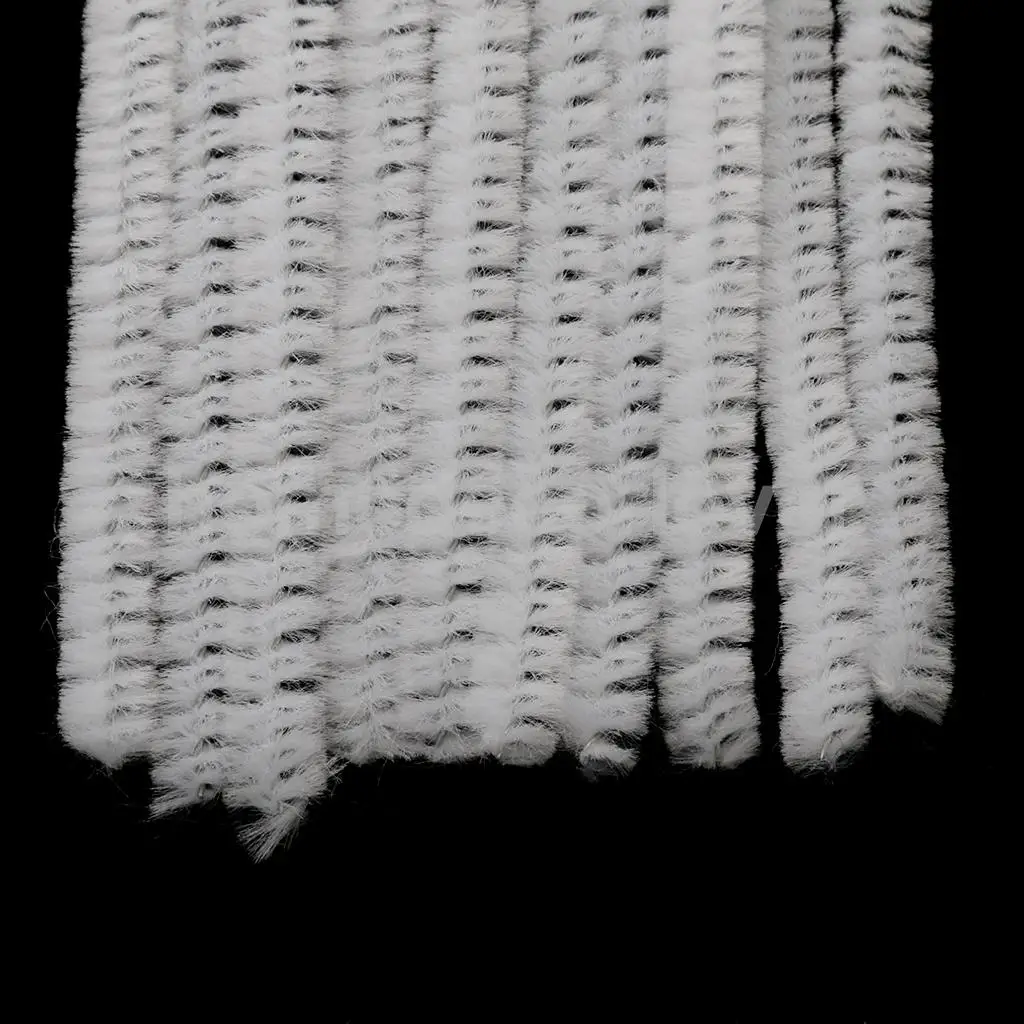 100 Pieces Chenille Stems Pipe Cleaners Kids Craft Twist Rods White & Black