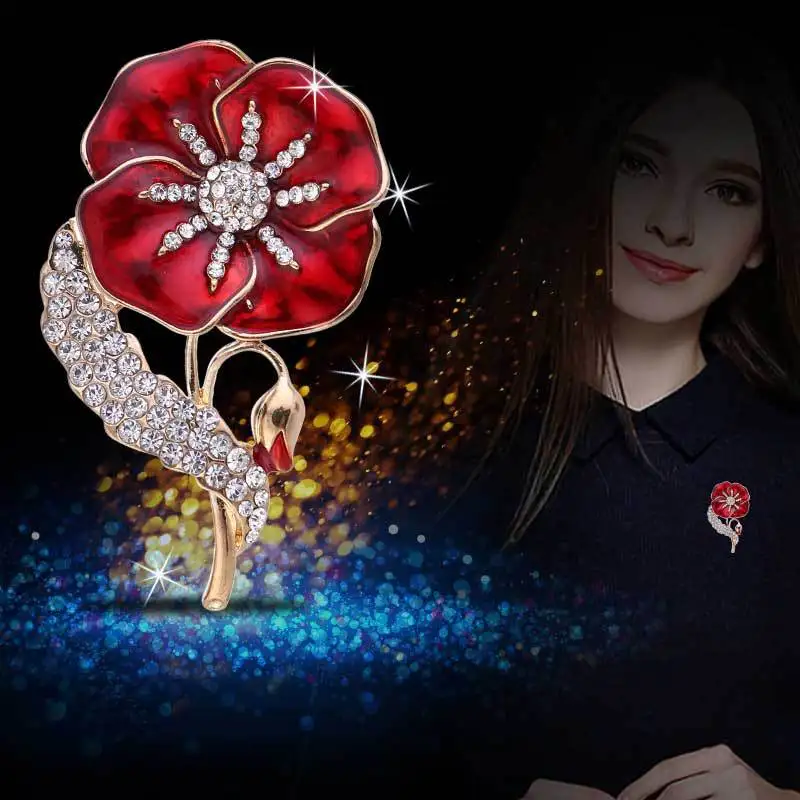 i-Remiel High-end British Princess Rhinestone Brooches Poppy Bouquet Brooch Pin for Women Bride Wedding Clothing & Accessories
i-Remiel High-end British Princess Rhinestone Brooches Poppy Bouquet Brooch Pin for Women Bride Wedding Clothing & Accessories