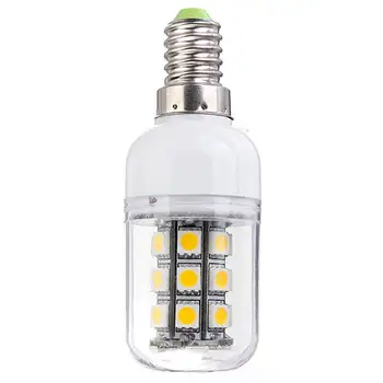 

Wholesale Price E14 3W 350LM 27 LED 5050-SMD Energy Saving Pure Warm White Corn Light Lamp Bulb AC/DC12V