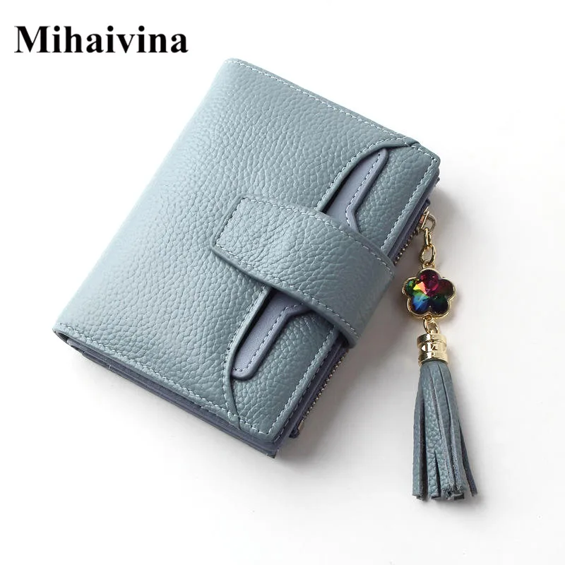 Mihaivina Genuine Leather Women Wallet Tassel Zipper Coin Purse Pink Women's Wallet Hasp Wallets Card Holder Money Bag for Girls
Mihaivina Genuine Leather Women Wallet Tassel Zipper Coin Purse Pink Women's Wallet Hasp Wallets Card Holder Money Bag for Girls