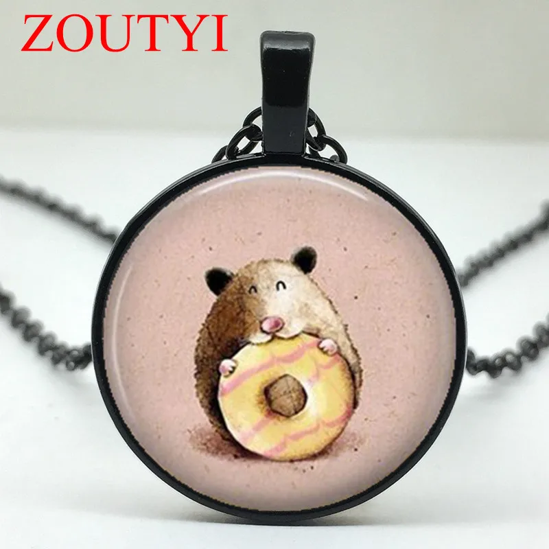 2018 / fashion hot hamster donut glass round pendant necklace, men and women wear jewelry necklace
2018 / fashion hot hamster donut glass round pendant necklace, men and women wear jewelry necklace
