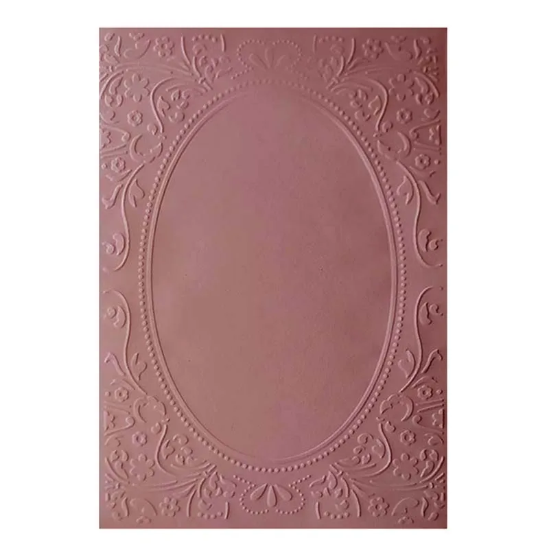 Lace flower vine oval background plastic embossing folder for card making stationary paper crafts stencil cutting die background
Lace flower vine oval background plastic embossing folder for card making stationary paper crafts stencil cutting die background