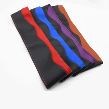 Waving Steering Wheel Cover with Needles and Thread Leather Two-Tone Hand-Stitched Sewing Car Braid Steering-Wheel Covers Cases
Waving Steering Wheel Cover with Needles and Thread Leather Two-Tone Hand-Stitched Sewing Car Braid Steering-Wheel Covers Cases
