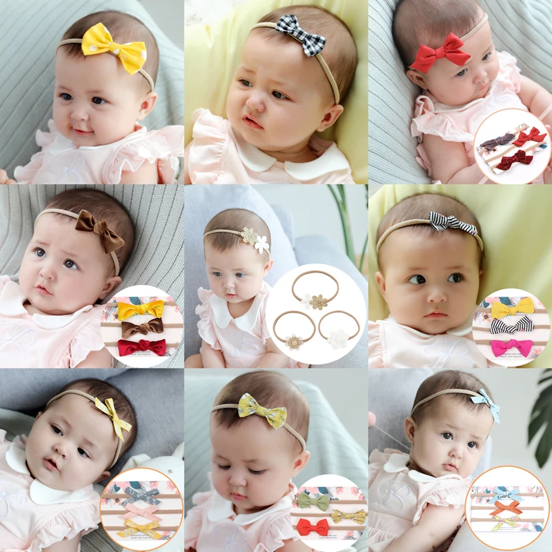 Bebé Recién Nacido Niñas Moño Flor Diadema infantil niño pelo banda Accesorios