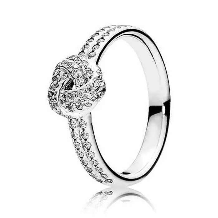 Authentic 925 Sterling Silver Ring Sparkling Crystal Love Knot Feature Rings For Women Wedding Party Gift Original DIY Jewelry
Authentic 925 Sterling Silver Ring Sparkling Crystal Love Knot Feature Rings For Women Wedding Party Gift Original DIY Jewelry