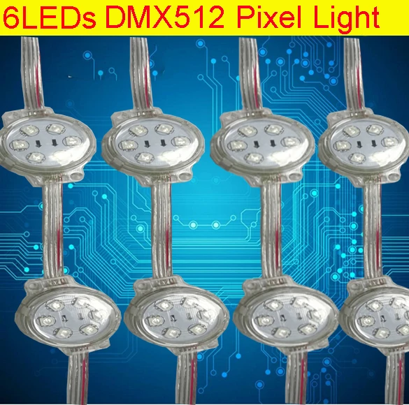 DMX512 Красный зелёный Синий СВЕТОДИОДНЫЙ полноцветный пиксельный светильник 40 мм