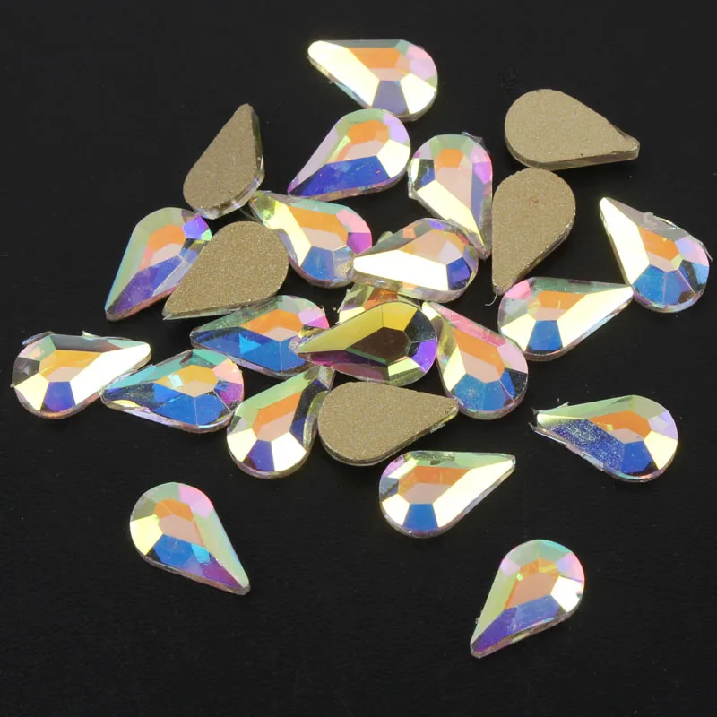 100pcs Crystal AB Flat Water drop 4x8mm 3D Nail Art Rhinestone Gems Flatback Stone DIY Decoration Diamond For Nail free shipping
100pcs Crystal AB Flat Water drop 4x8mm 3D Nail Art Rhinestone Gems Flatback Stone DIY Decoration Diamond For Nail free shipping