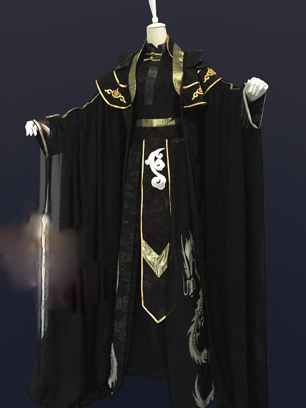 Cheng Long Male Cosplay Hanfu Black Gold Domineering Emperor Costume for Demon King XuFeng for Xiang Mi Chen Chen TV Play Anime
Cheng Long Male Cosplay Hanfu Black Gold Domineering Emperor Costume for Demon King XuFeng for Xiang Mi Chen Chen TV Play Anime