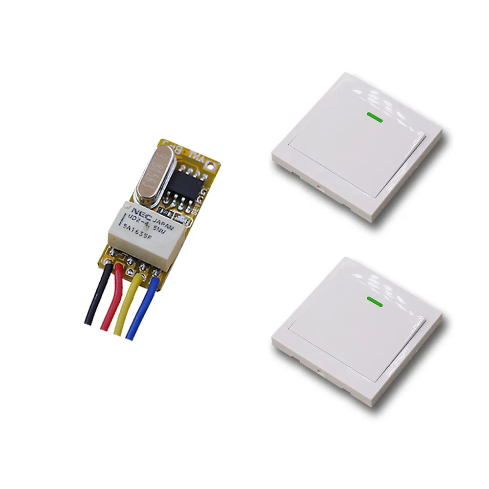DC 3.5v 3.7v 4.5v 5v 6v 7.4v 8.4v 9v 12v Micro Wireless Remote Control Switch System Mini Relay Receiver & 2 Transmitter
DC 3.5v 3.7v 4.5v 5v 6v 7.4v 8.4v 9v 12v Micro Wireless Remote Control Switch System Mini Relay Receiver & 2 Transmitter