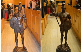 Art Deco Sculpture European Samurai Bronze Statue 
Art Deco Sculpture European Samurai Bronze Statue