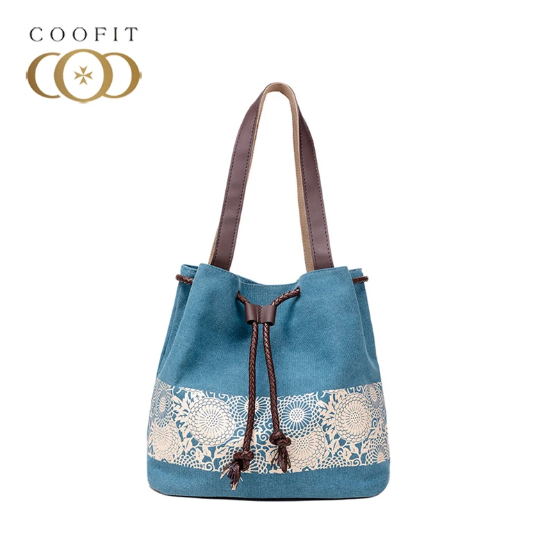 coofit Women's Handbag Retro National Stylish Casual Printing Flower Canvas Shoulder Bag Tote Bag With Drawstring Shopping Bags
coofit Women's Handbag Retro National Stylish Casual Printing Flower Canvas Shoulder Bag Tote Bag With Drawstring Shopping Bags