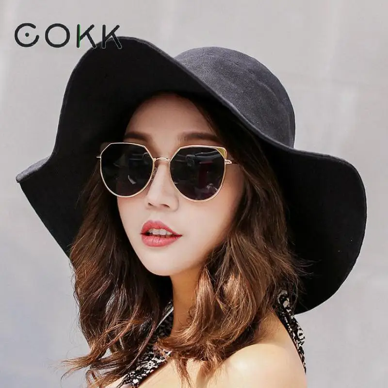 COKK Spring Summer Sun Hats For Women Large Wide Brim Cotton Bucket Hat Beach Panama Hat Cap Visor Seaside Chapeau Femme New
COKK Spring Summer Sun Hats For Women Large Wide Brim Cotton Bucket Hat Beach Panama Hat Cap Visor Seaside Chapeau Femme New