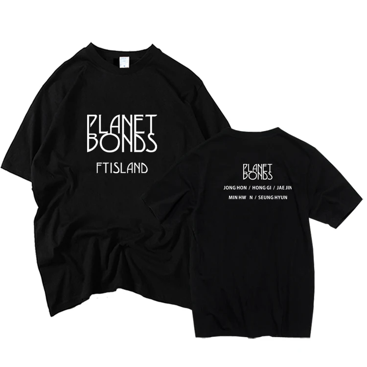 Футболка ftisland в летнем стиле с принтом названия участников альбома планеты