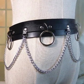 Hot Women Faux Leather Belt With Metal Chain Punk Belts Street Dance Party Waist Ornament HD88
Hot Women Faux Leather Belt With Metal Chain Punk Belts Street Dance Party Waist Ornament HD88