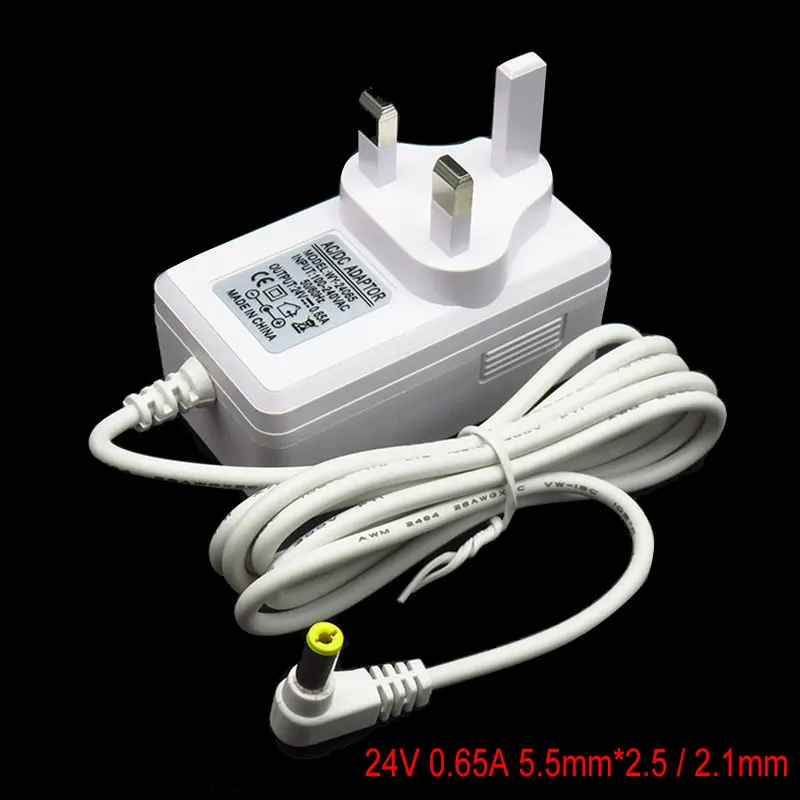 UK Plug 24V 0.65A 5.5mm*2.5/2.1mm AC-DC Power Adapter Lamp Adapter Humidifier Power Charger for Aroma Essential Oil Diffuser
UK Plug 24V 0.65A 5.5mm*2.5/2.1mm AC-DC Power Adapter Lamp Adapter Humidifier Power Charger for Aroma Essential Oil Diffuser
