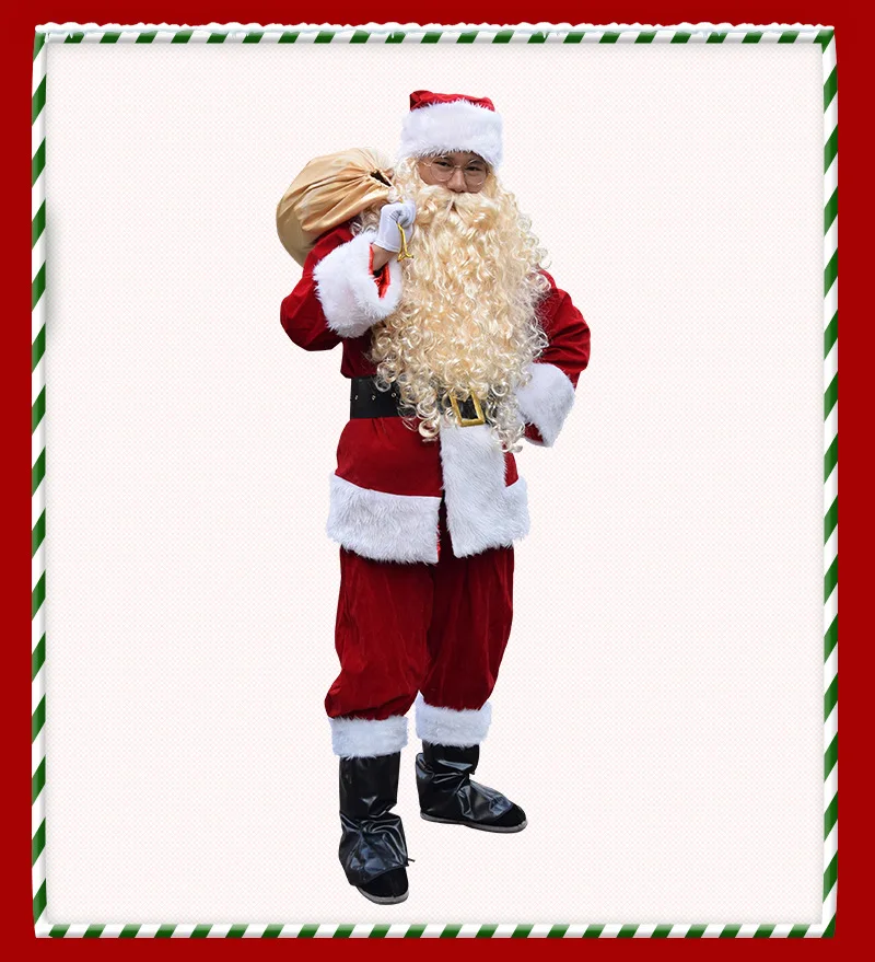 Cosplay&ware 10 Pcsset Deluxe Christmas Santa Claus Costume Cosplay Fancy Costumes Party Red Suit Coat Pants Beard Belt Hat Set 19 Cosplay&ware 10 Pcsset Deluxe Christmas Santa Claus Costume Cosplay Fancy Costumes Party Red Suit Coat Pants Beard Belt Hat Set -Cosplayware Store HTB1as1RXLfsK1RjSszgq6yXzpXap.jpg