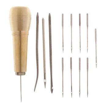 Copper Handle 13 Needles Sewing Awl Hand Stitcher Shoe Repair Tool Kit for DIY Sewing Canvas Leather Repairing
Copper Handle 13 Needles Sewing Awl Hand Stitcher Shoe Repair Tool Kit for DIY Sewing Canvas Leather Repairing