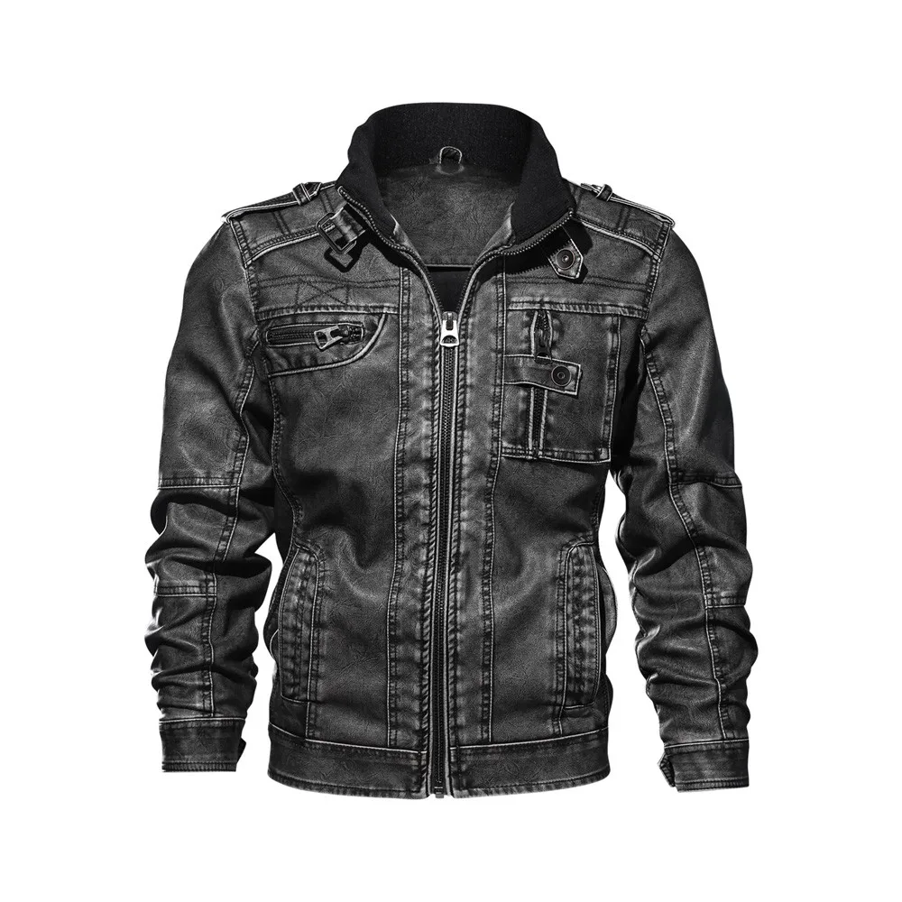 jaqueta masculino Men's Fashion Jacket Pure Color Zipper Stand Collar Imitation Leather Coat Tops chaqueta hombre clothes
jaqueta masculino Men's Fashion Jacket Pure Color Zipper Stand Collar Imitation Leather Coat Tops chaqueta hombre clothes