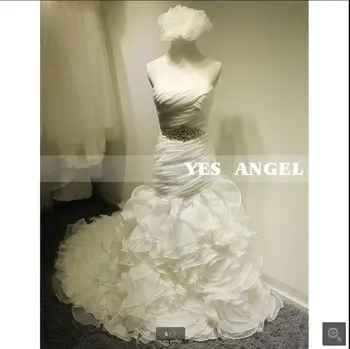 Vestido De Festa white mermaid with ruffles 2017 wedding dress new strapless sweetheart neck cheap bride gowns hot sale
Vestido De Festa white mermaid with ruffles 2017 wedding dress new strapless sweetheart neck cheap bride gowns hot sale