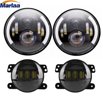 Marlaa Pair LED Round Headlights 7 Inch H6024 Headlamp + Pair 4 Inch 30W LED Fog Light DRL Kit for Jeep Wrangler JK 2007-2017 
Marlaa Pair LED Round Headlights 7 Inch H6024 Headlamp + Pair 4 Inch 30W LED Fog Light DRL Kit for Jeep Wrangler JK 2007-2017