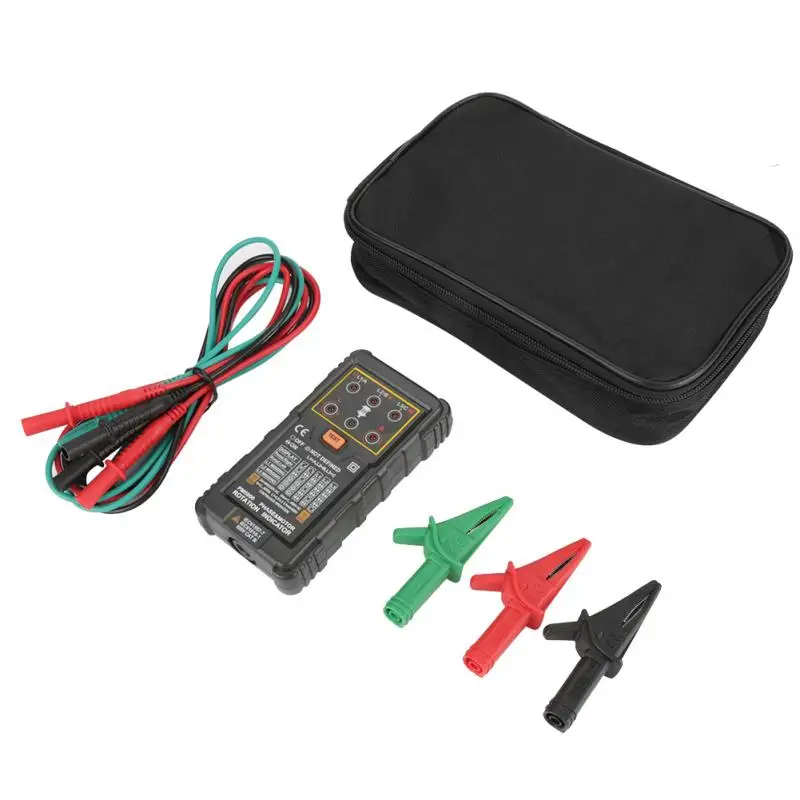 PEAKMETER MS5900 Portable Handheld Three-Phase Motor Rotation Indicator Tester Voltage Meters for Repairing Motor
PEAKMETER MS5900 Portable Handheld Three-Phase Motor Rotation Indicator Tester Voltage Meters for Repairing Motor